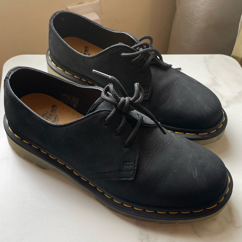 SOLD Dr. Martens 1461 II Iced faux suede oxford loafer black docs women’s 8 EU39